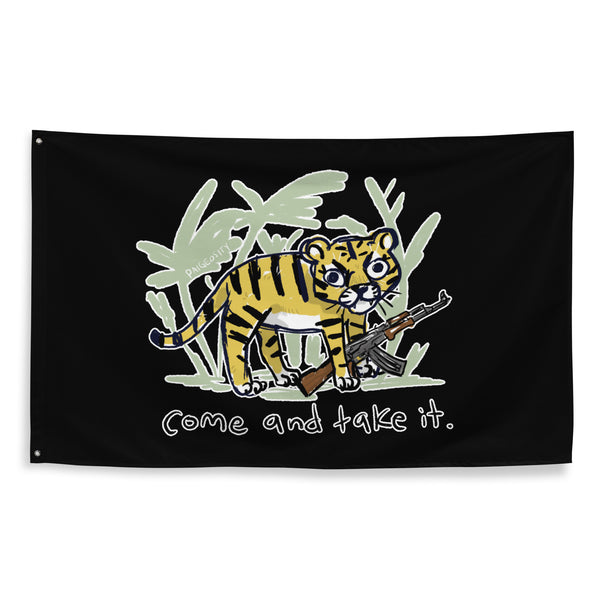 DERP Come and Take it Tiger Flag