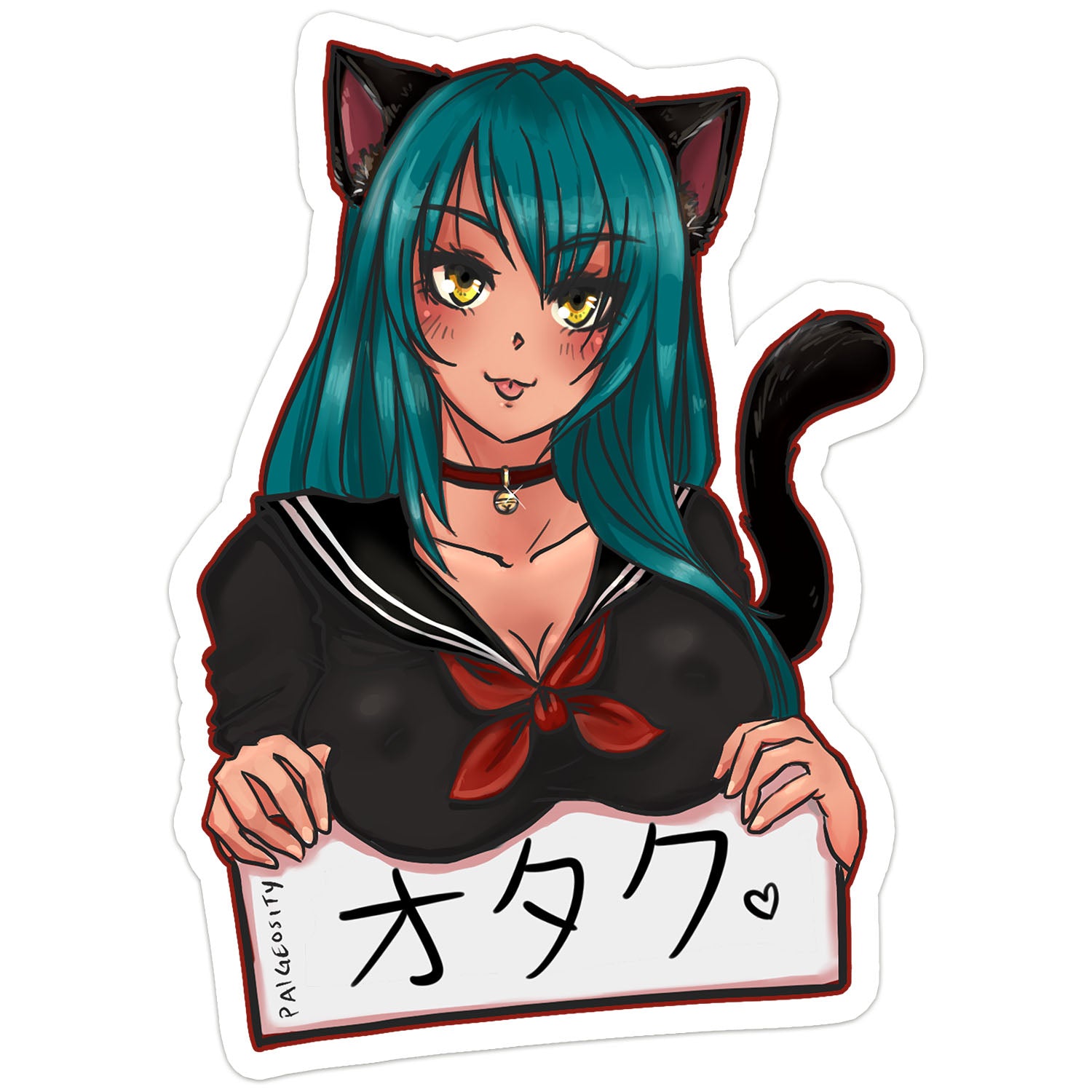 NEKO LEGION Amber-Eyed Otaku Sticker
