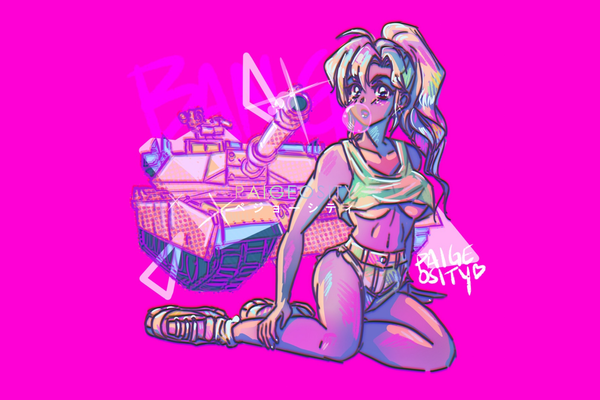 SIGNED PRINT 12"x8" Bubblegum Tank