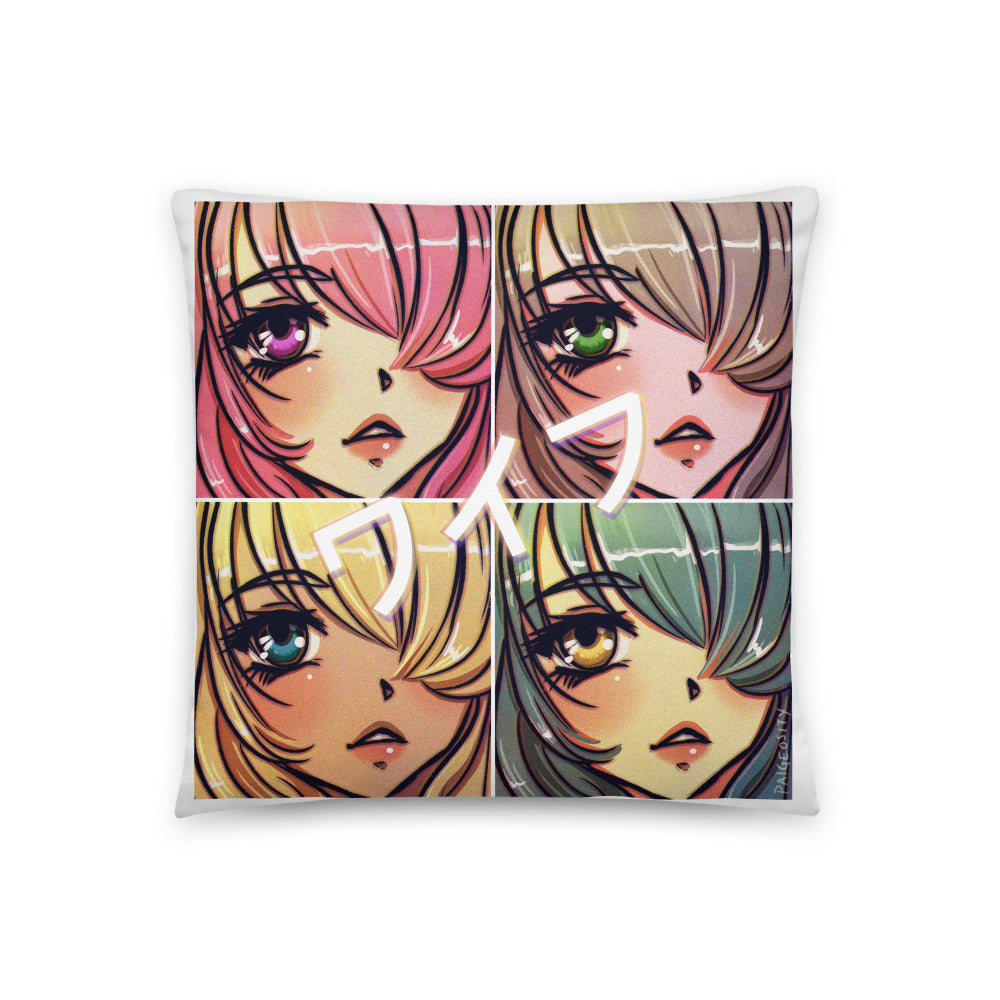VAPORWAVE Retro Anime Waifu Pillow