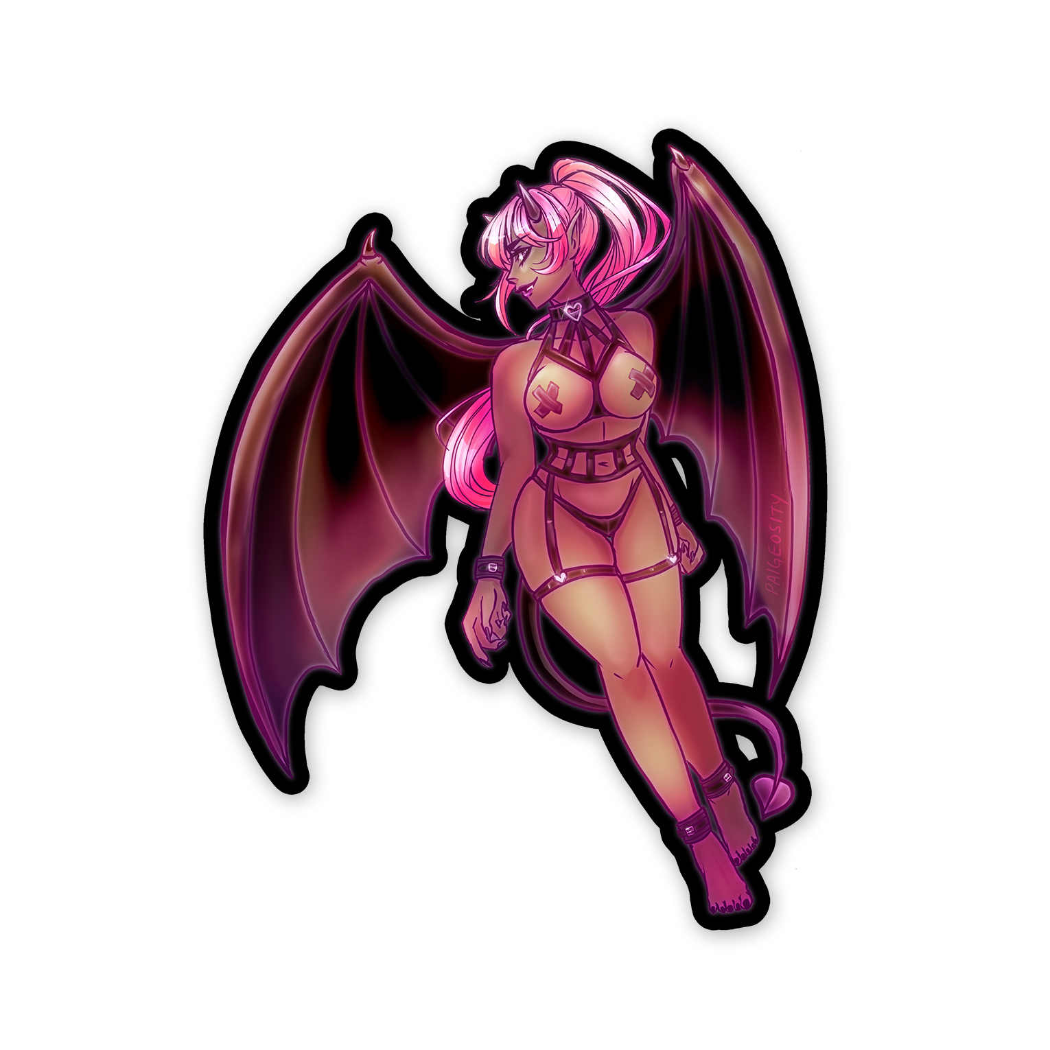 SAUCY Lady of the Night Holo Sticker