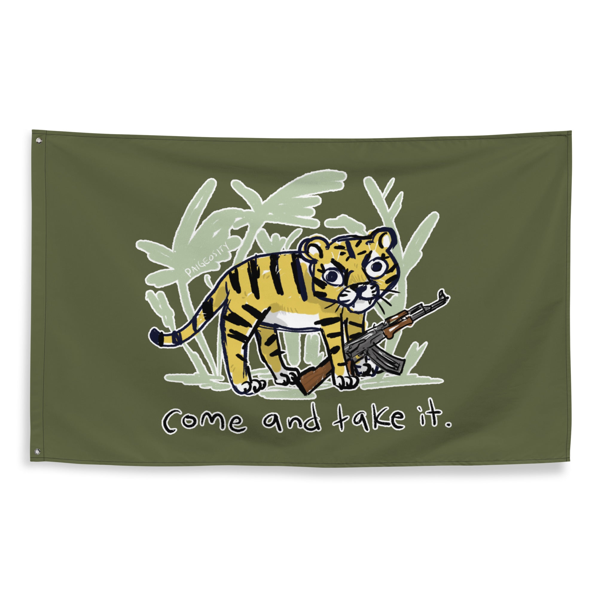 DERP Come and Take it Tiger Flag