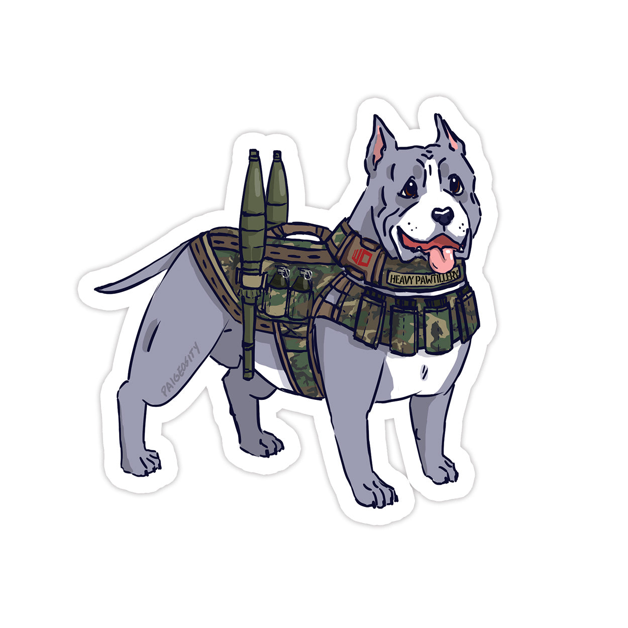 DOGGO Heavy Pawtillary Sticker