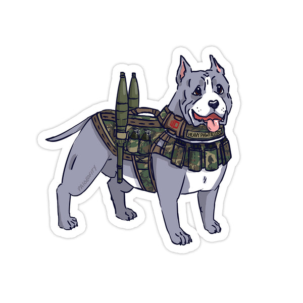 DOGGO Heavy Pawtillary Sticker