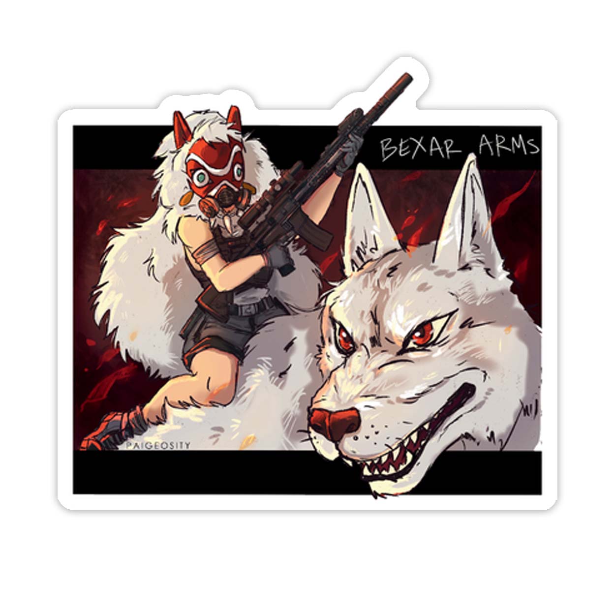 BEXAR ARMS War Hime Sticker