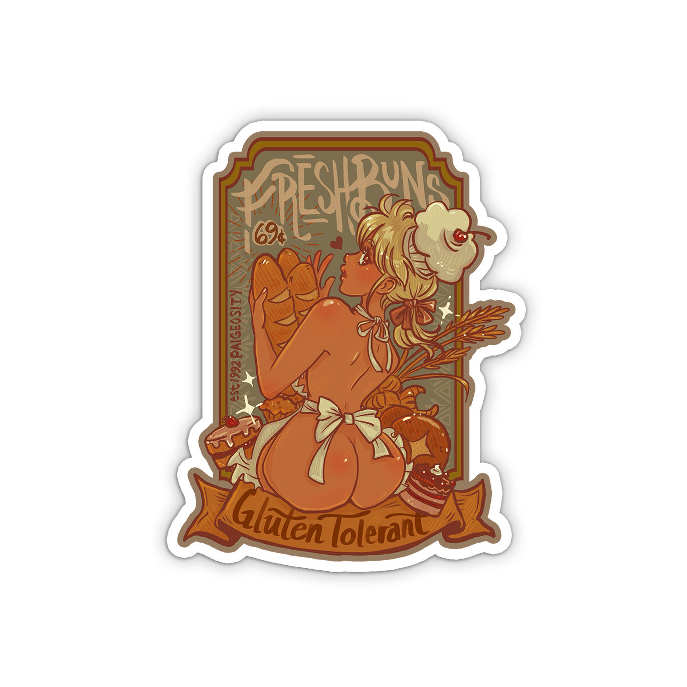 SAUCY Gluten Tolerant Sticker