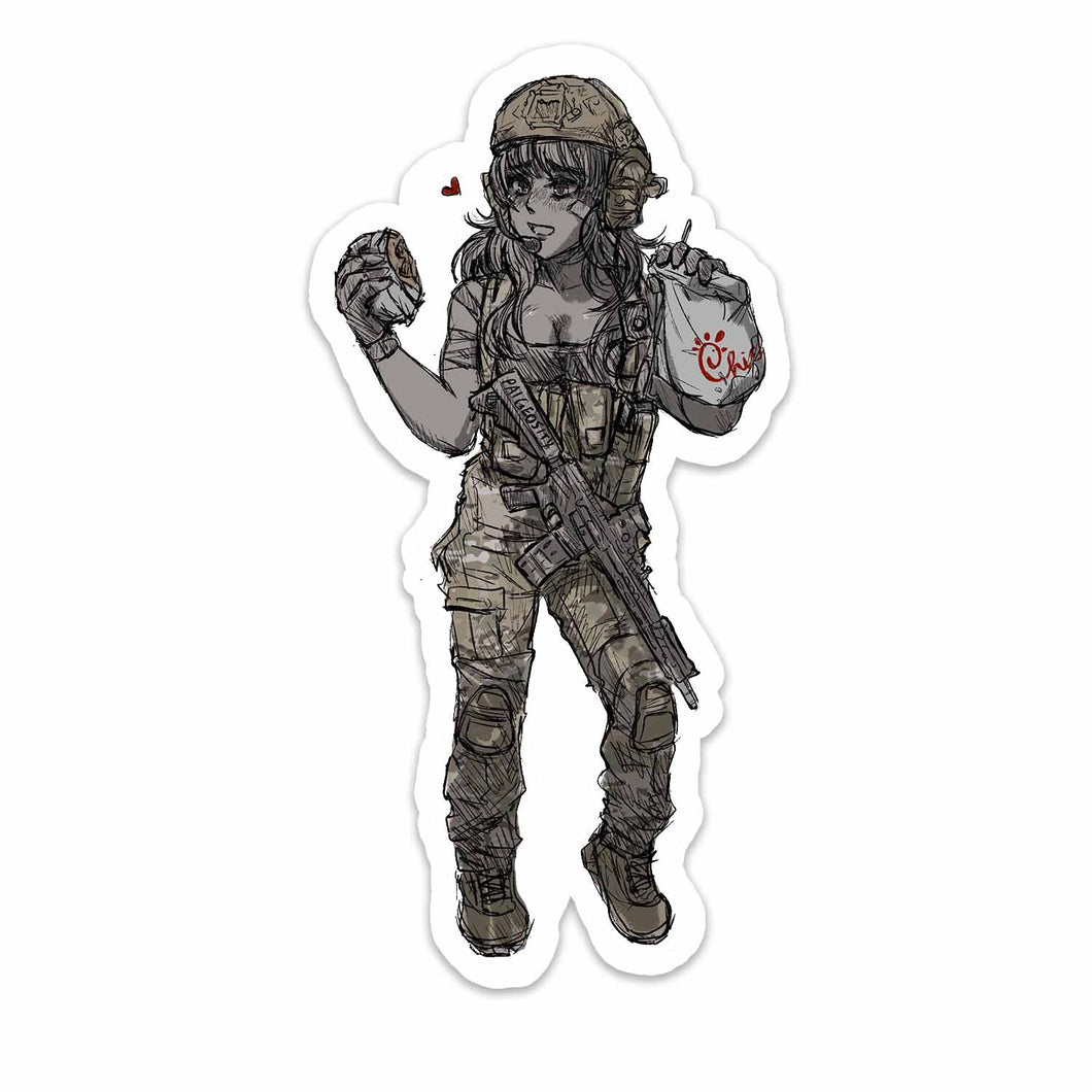 TACTICOOL Chick Fil Ayy Sticker