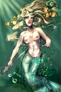 SIGNED PRINT 12"x8" Mermaid